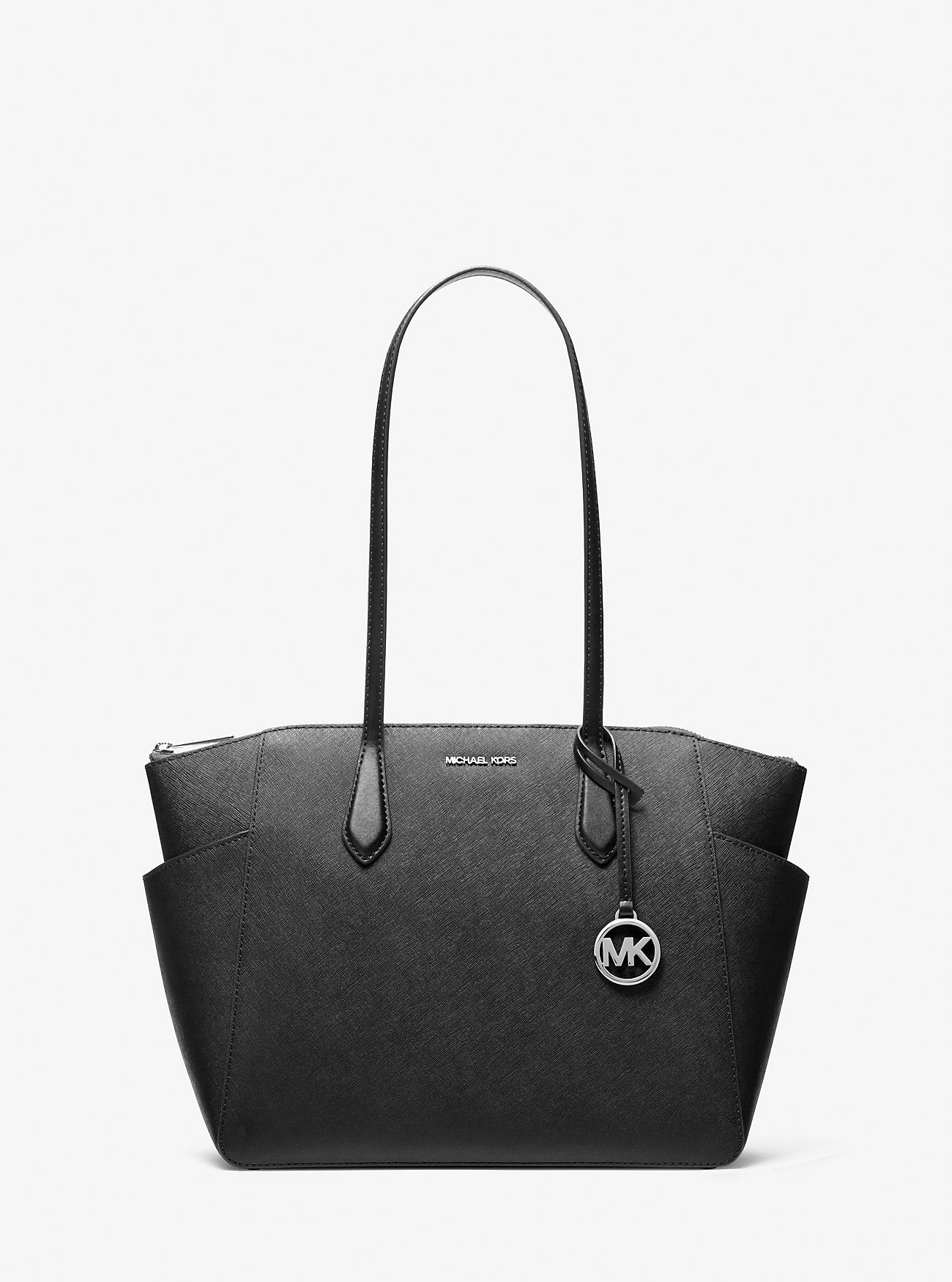 Marilyn Medium Saffiano Leather Tote Bag Black Black