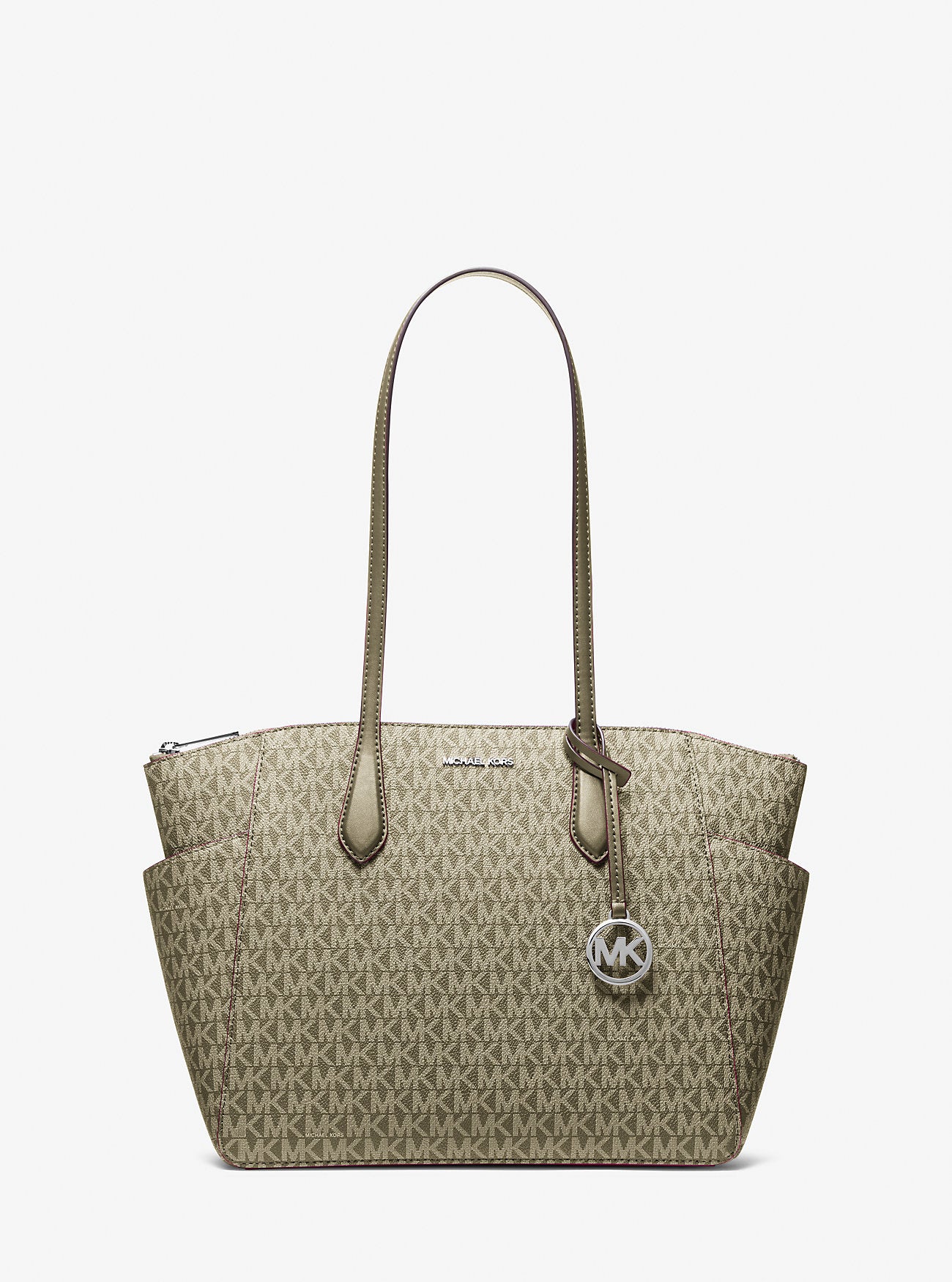 Marilyn Medium Signature Logo Tote Bag Olive Olive