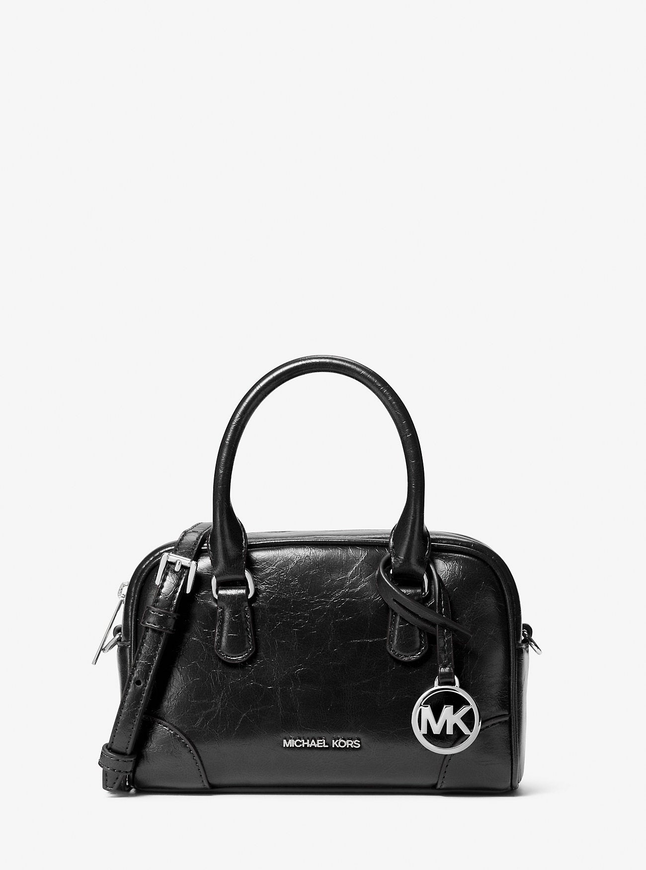 Thompson Extra-Small Distressed Convertible Satchel Black Black
