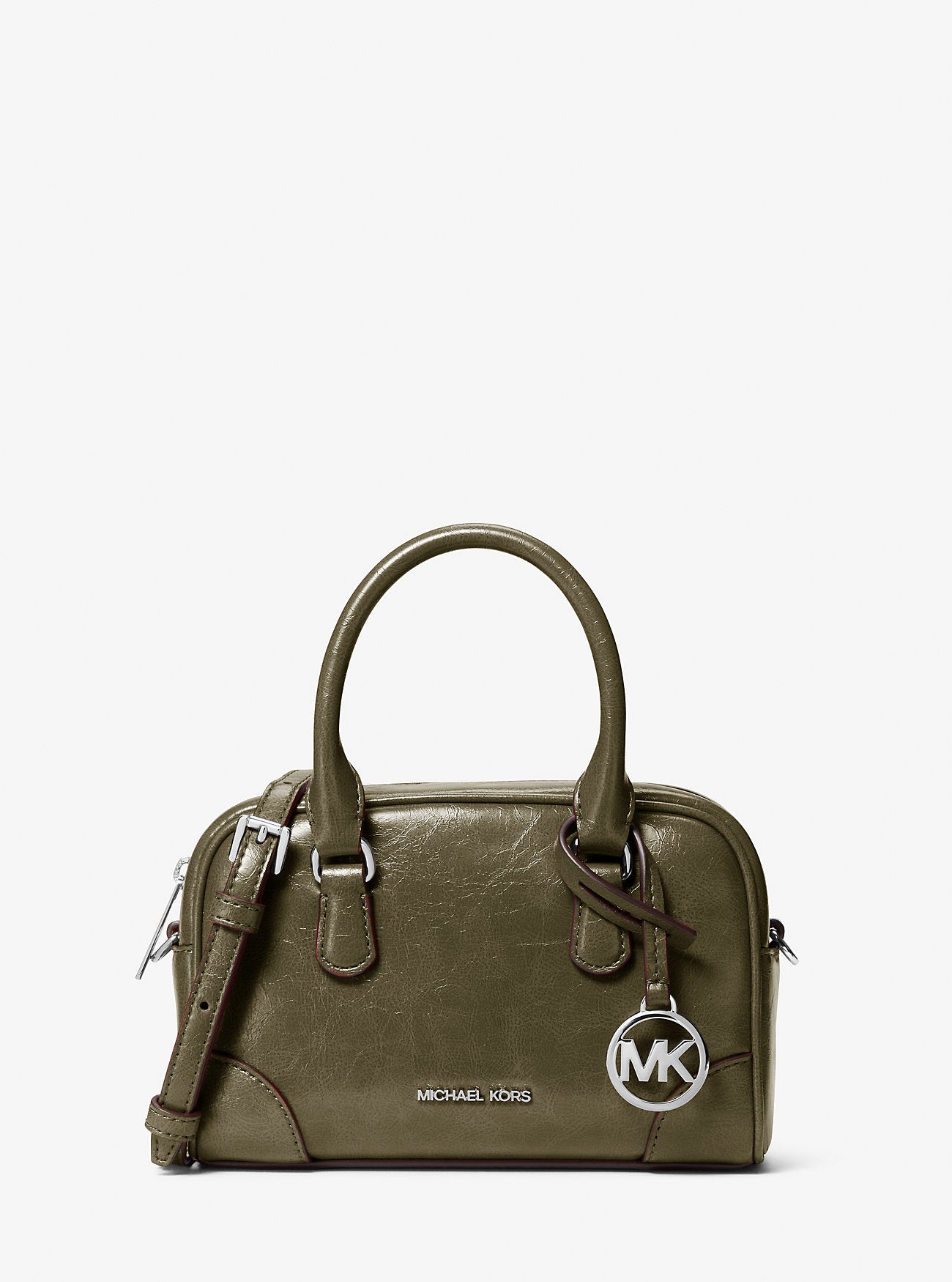 Thompson Extra-Small Distressed Convertible Satchel Olive Olive