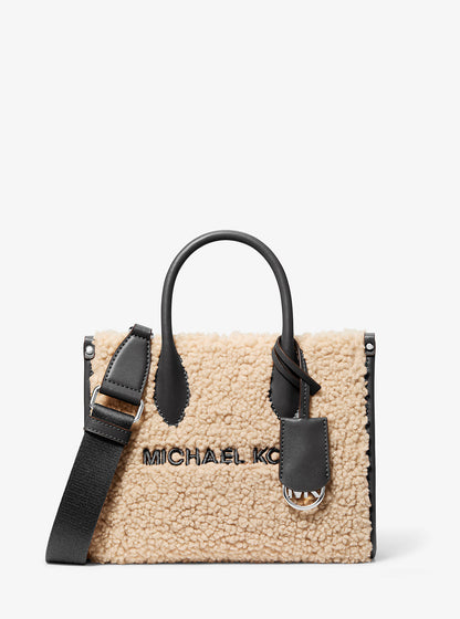 Mirella Small Faux Shearling Crossbody Bag Black Black