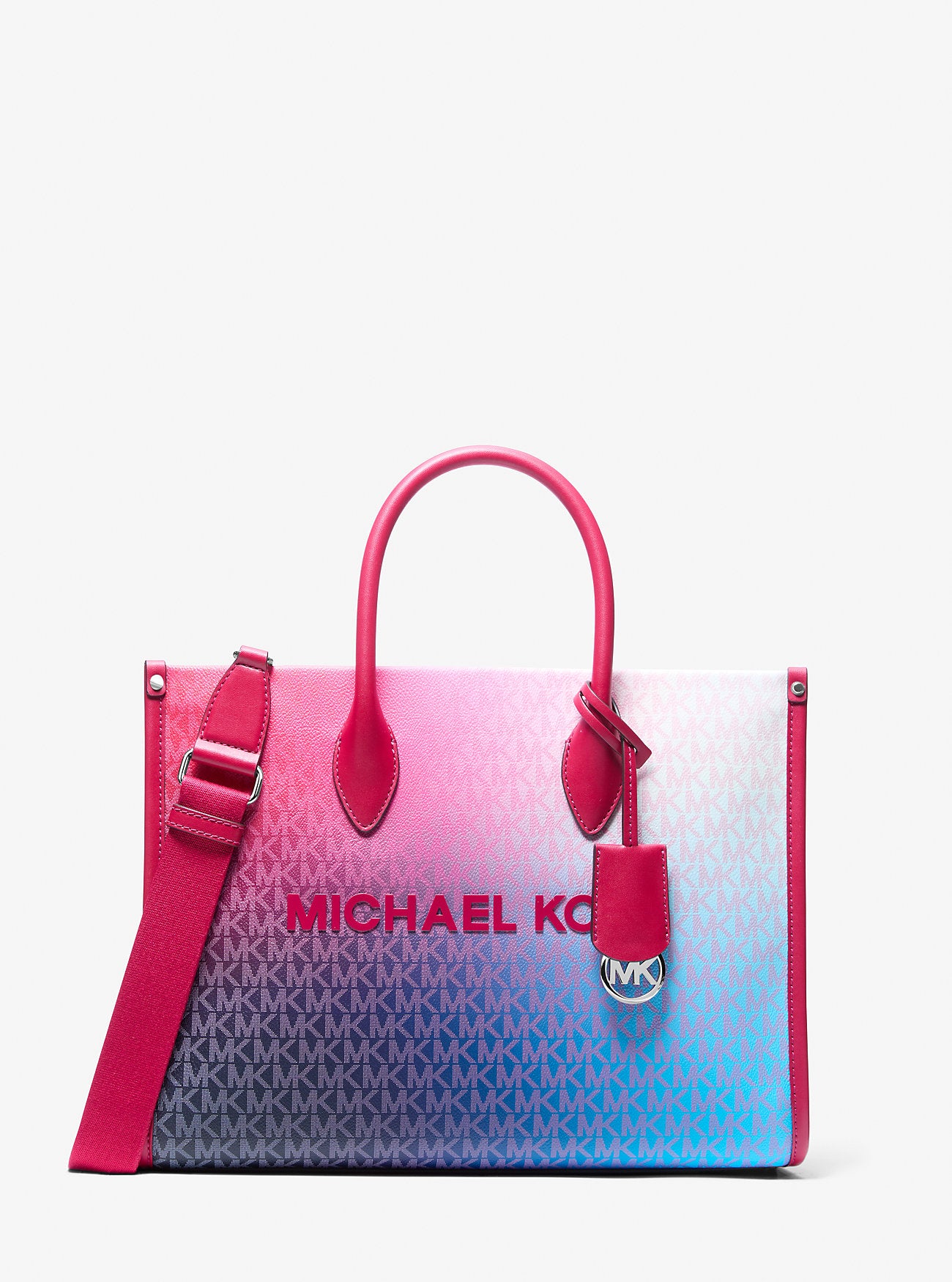 Mirella Medium Ombre Signature Logo Tote Bag Dark Raspberry Multi Dark Raspberry Multi