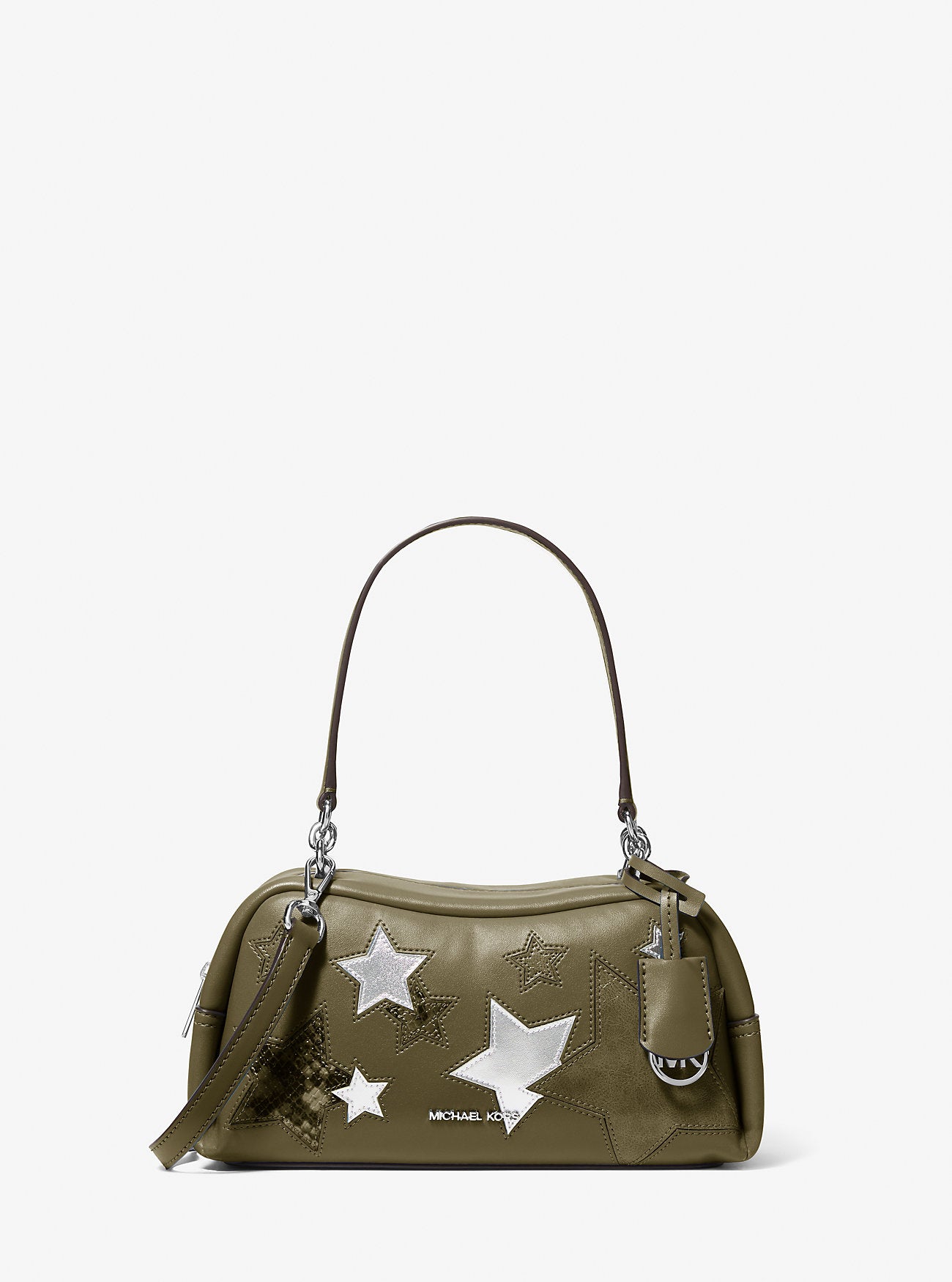 Cecily Small Embellished Shoulder Bag Olive Olive