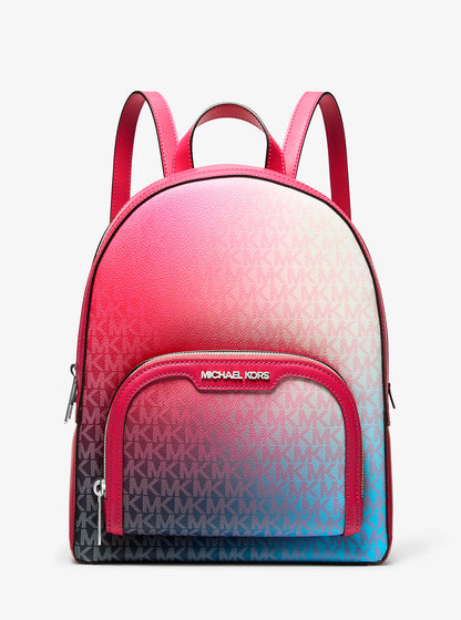 Jaycee Medium Ombre Signature Logo Backpack Dark Raspberry Multi Dark Raspberry Multi