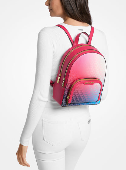 Jaycee Medium Ombre Signature Logo Backpack Dark Raspberry Multi Dark Raspberry Multi