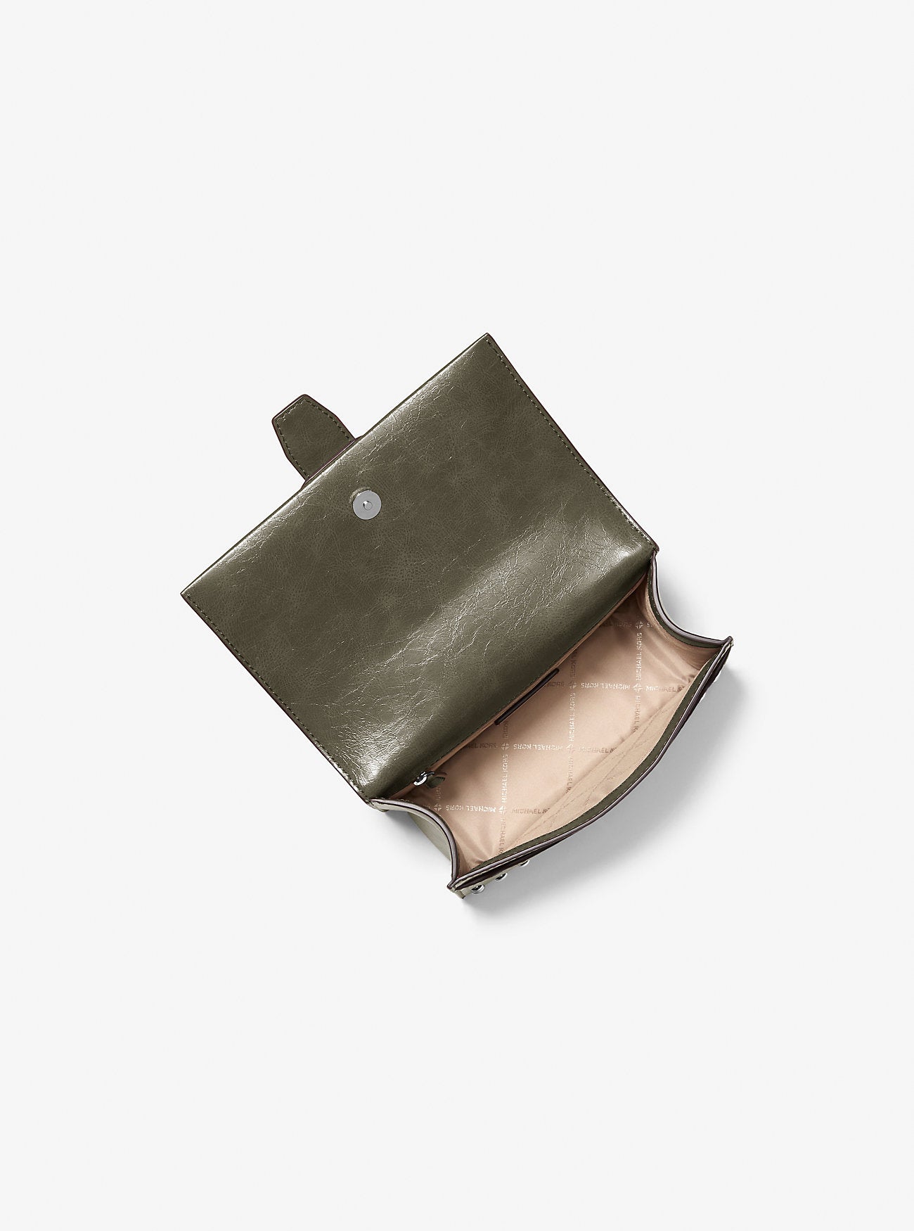 Greenwich Small Studded Distressed Crossbody Bag Olive Olive