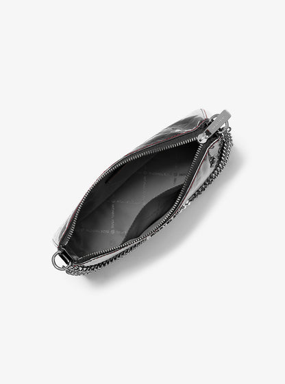 Jet Set Patent Logo Debossed Pochette and Card Case Gift Set Black Black