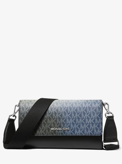 Jet Set Large Ombre Signature Logo Crossbody Bag Black Combo Black Combo