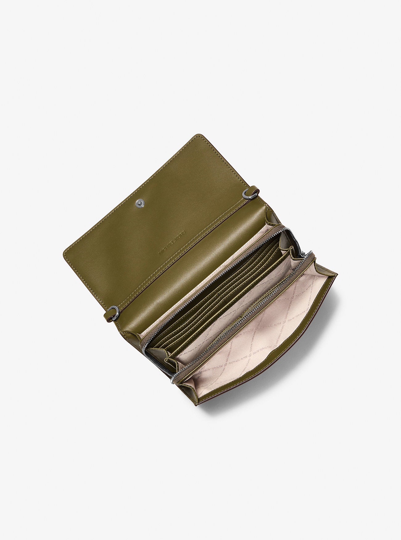 Jet Set Large Ombre Signature Logo Crossbody Bag Olive Combo Olive Combo