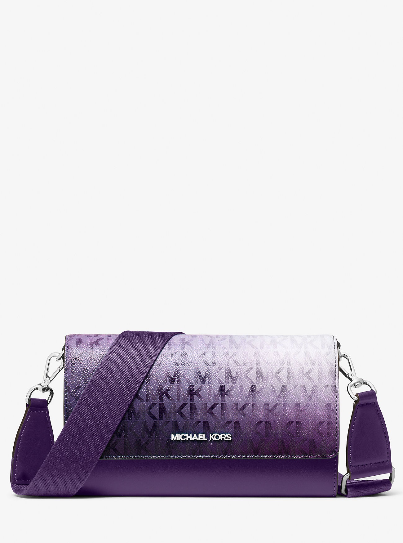 Jet Set Large Ombre Signature Logo Crossbody Bag Dark Purple Ml Dark Purple Ml