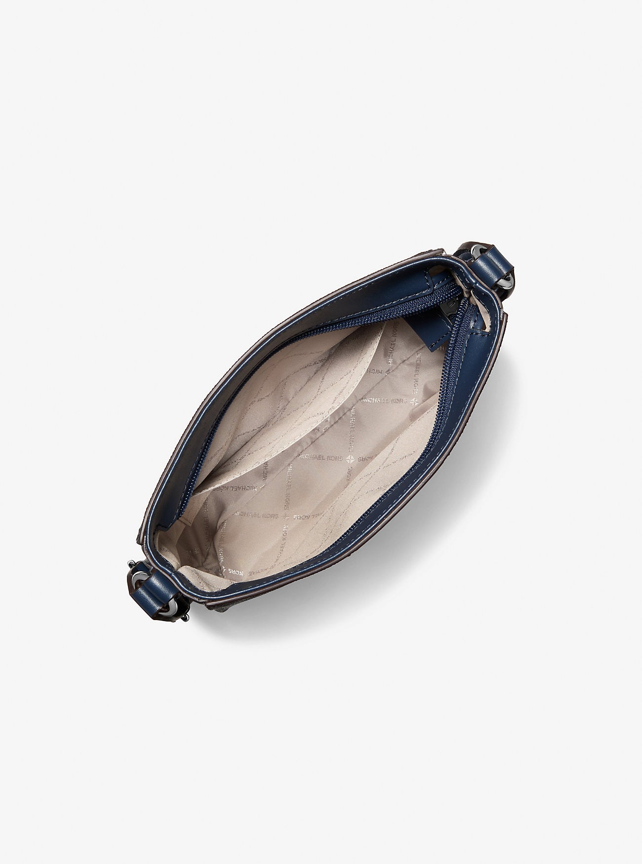 Jet Set Small Signature Logo Stripe Crossbody Bag Navy Navy