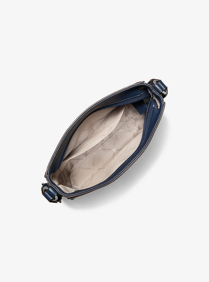 Jet Set Small Signature Logo Stripe Crossbody Bag Navy Navy