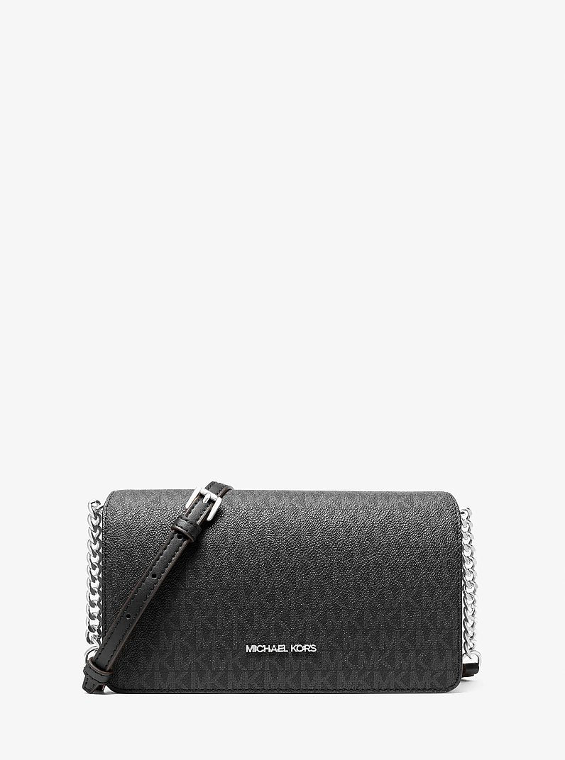 Jet Set Medium Signature Logo Crossbody Bag Black Black