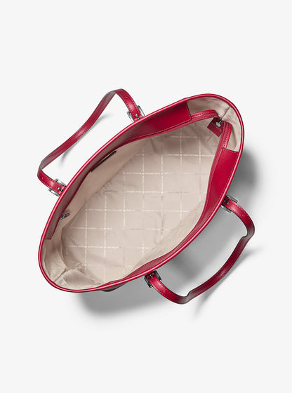 Jet Set Large Printed Signature Logo Tote Bag Dk Raspberry Dk Raspberry