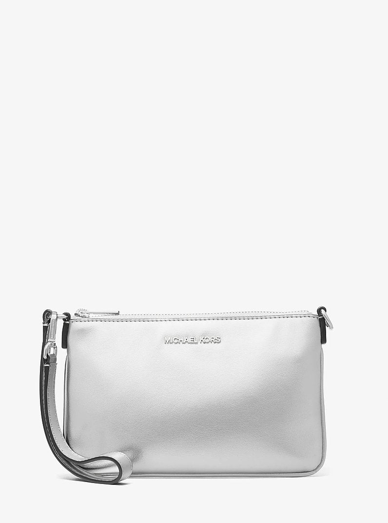 Jet Set Small Metallic Wristlet Silver Silver