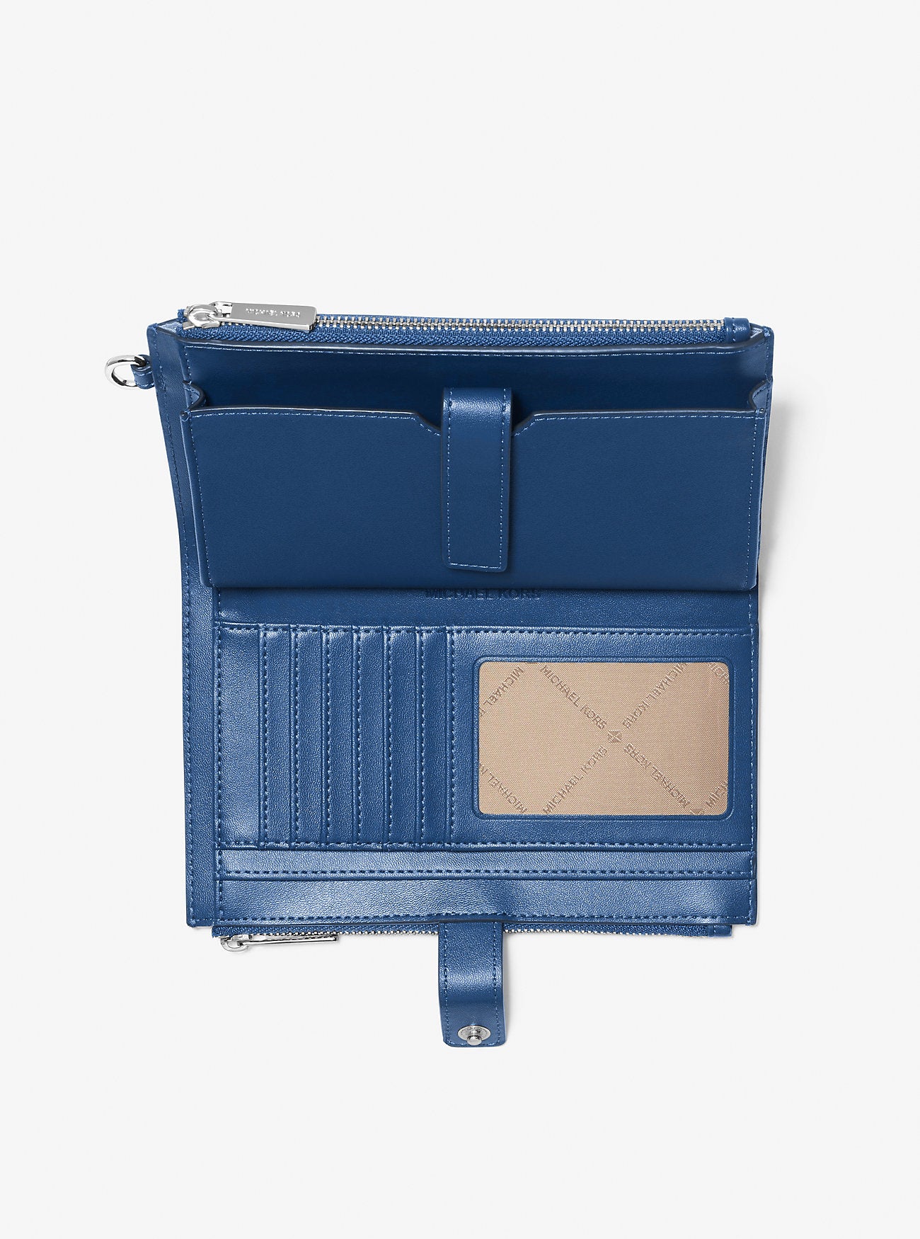 Jet Set Large Ombre Signature Logo Wristlet Galaxy Blue Galaxy Blue