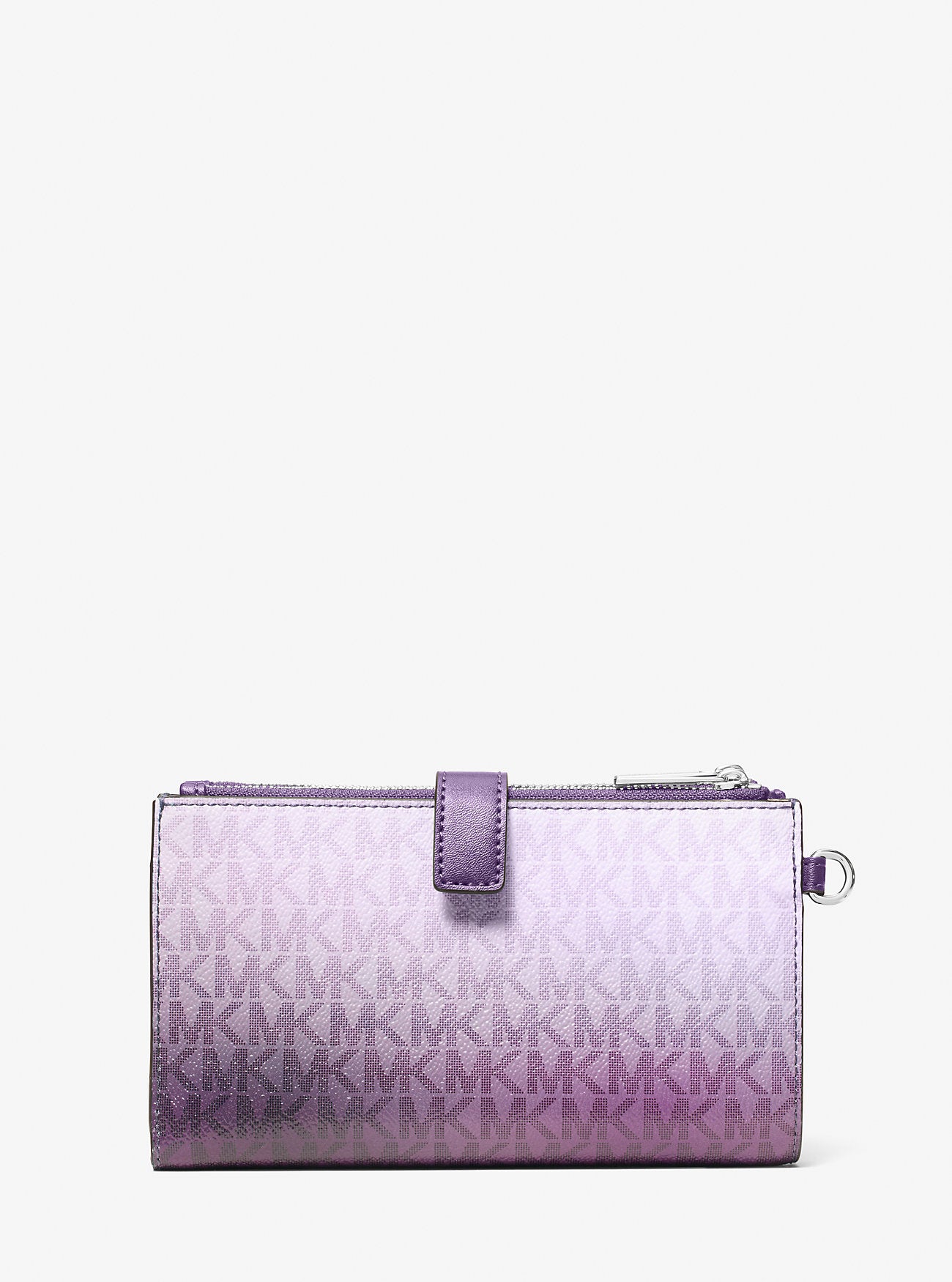 Jet Set Large Ombre Signature Logo Wristlet Dark Purple Ml Dark Purple Ml