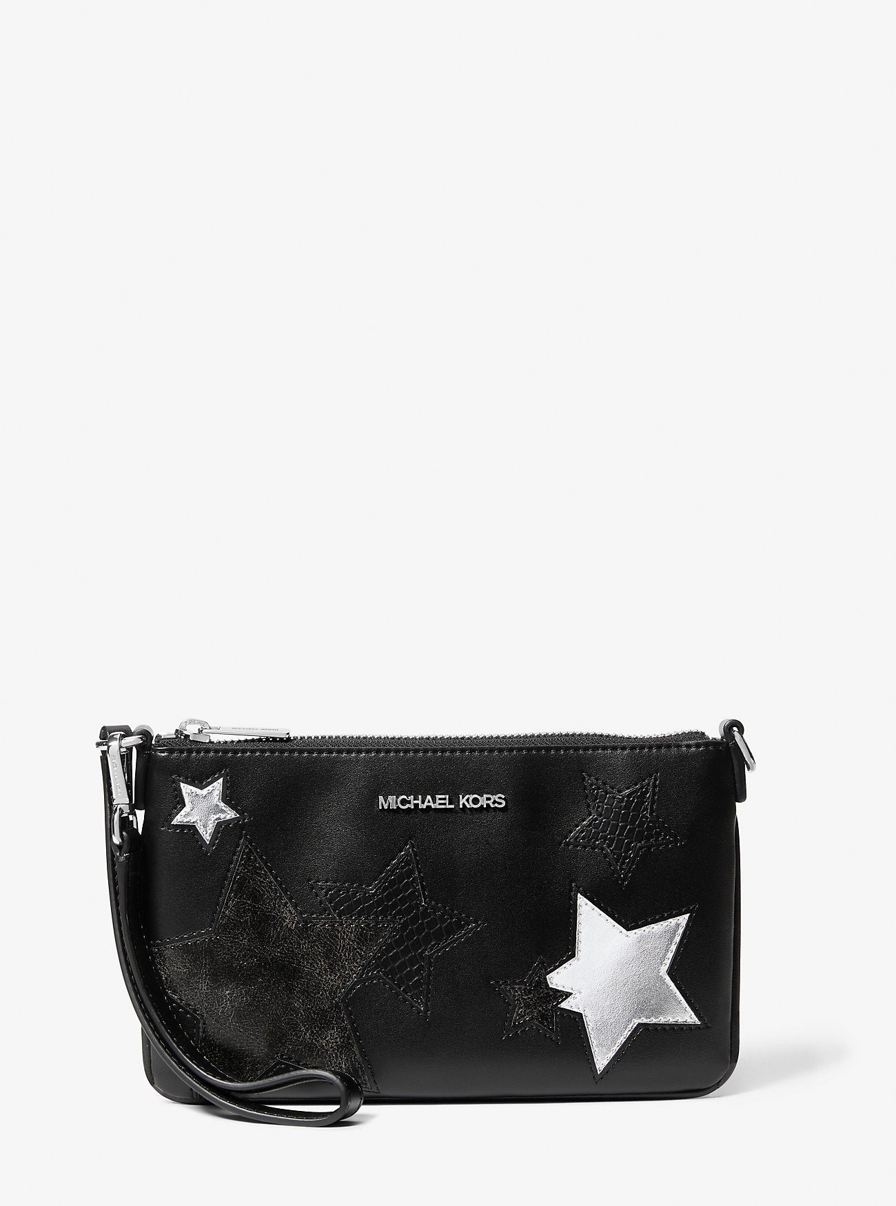 Jet Set Small Printed Wristlet Black Black
