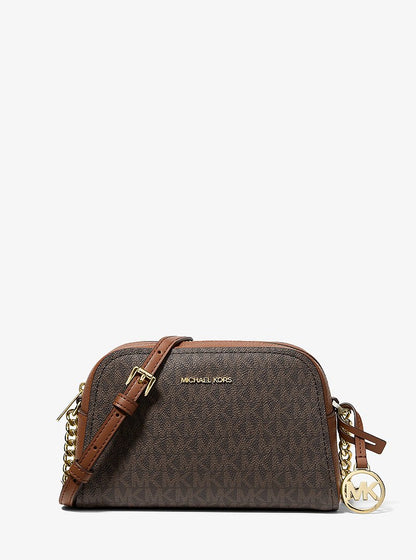 Ashton Extra-Small Signature Logo Camera Crossbody Bag Brown Brown