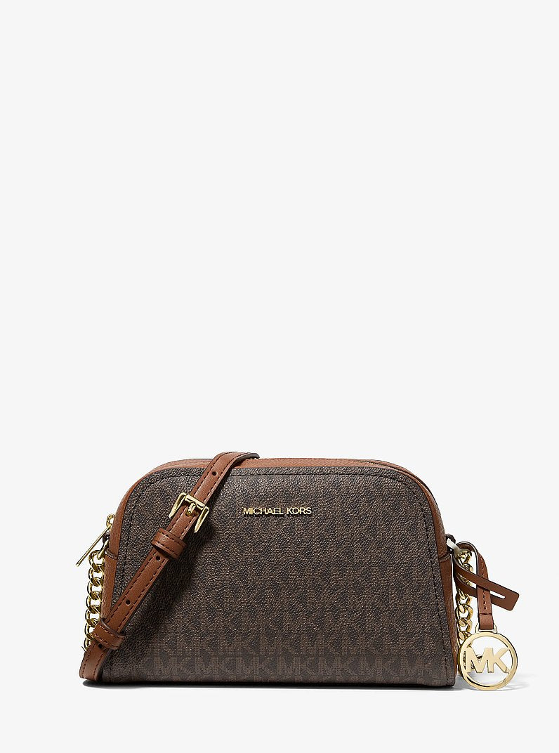 Ashton Extra-Small Signature Logo Camera Crossbody Bag Brown Brown
