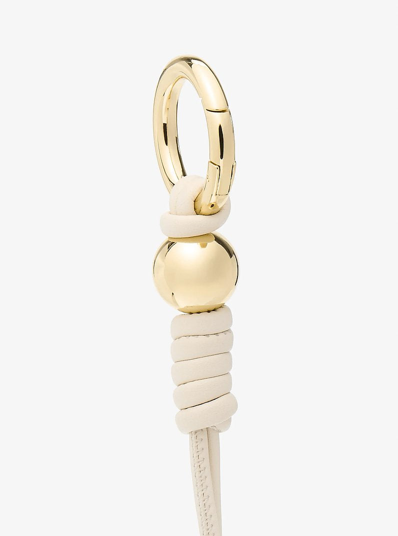Gold-Tone Knot Bag Charm Lt Cream Lt Cream