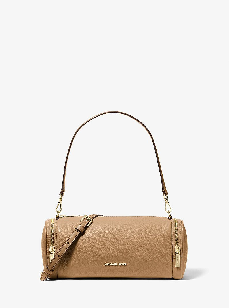 Jet Set Travel Small Pebbled Leather Convertible Crossbody Bag Camel Camel