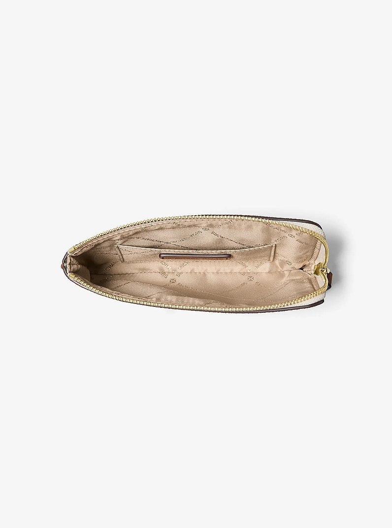 Jet Set Travel Small Signature Logo Wristlet Vanilla Vanilla