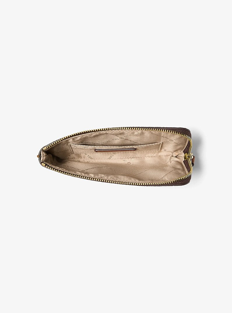 Jet Set Travel Small Signature Logo Wristlet Brown Brown