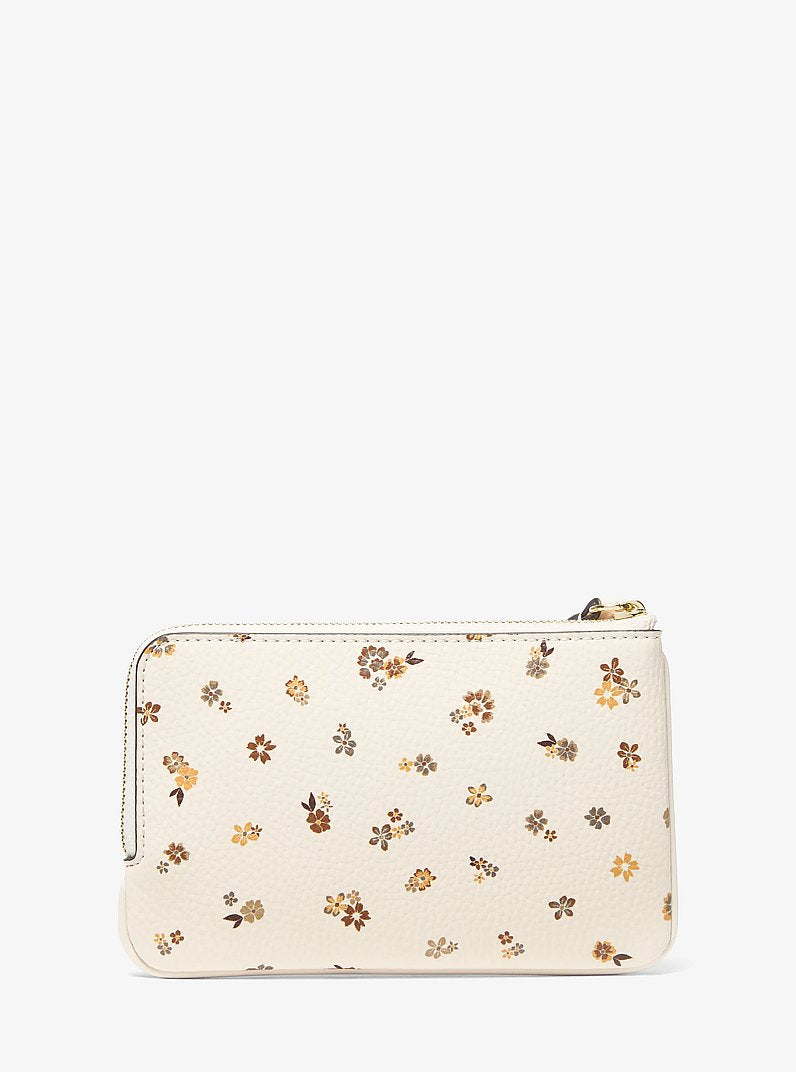 Jet Set Travel Small Floral Printed Wristlet Lt Cream Lt Cream
