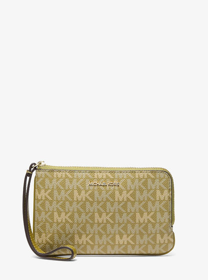 Jet Set Travel Small Signature Logo Wristlet Oregano Oregano