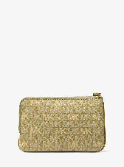 Jet Set Travel Small Signature Logo Wristlet Oregano Oregano