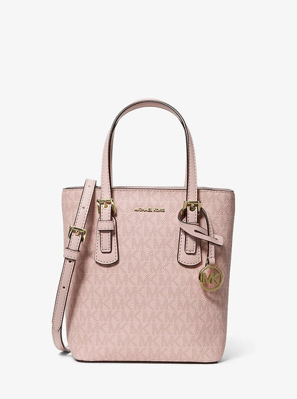 Voyager Extra-Small Signature Logo Convertible Crossbody Bag Powder Blush Powder Blush