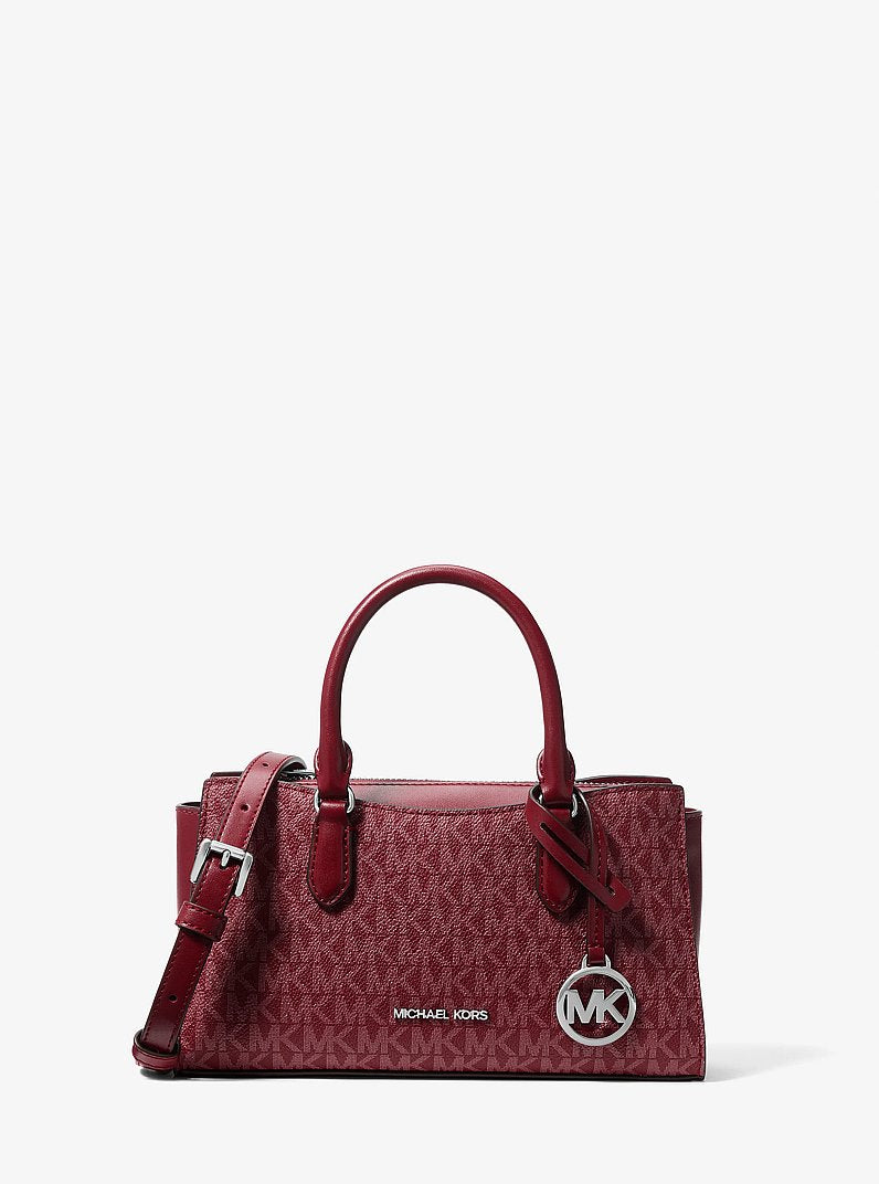Arden Small Signature Logo Messenger Bag Maroon Maroon