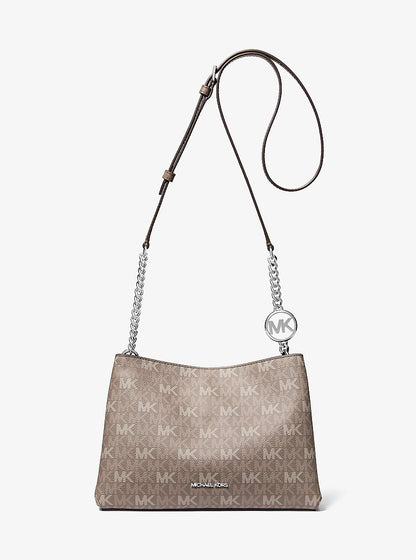 Christina Small Signature Logo Crossbody Bag Mushroom Mushroom