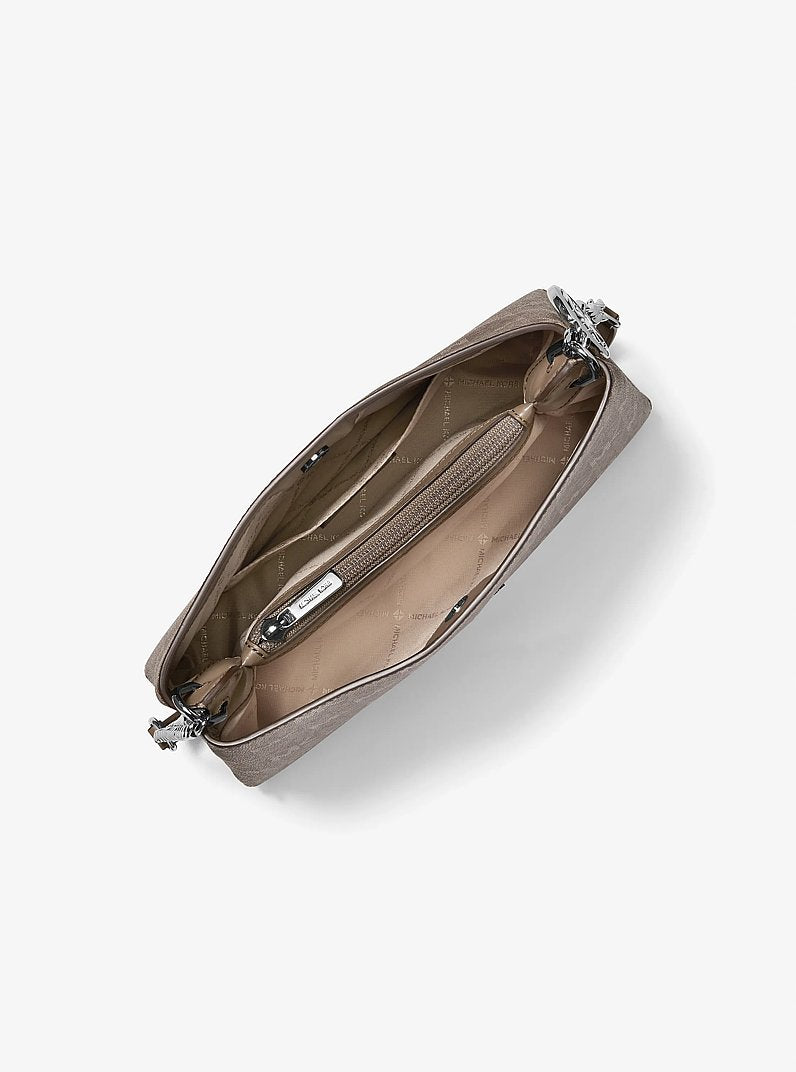 Christina Small Signature Logo Crossbody Bag Mushroom Mushroom
