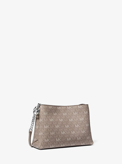 Christina Small Signature Logo Crossbody Bag Mushroom Mushroom