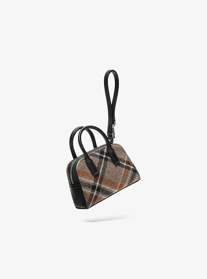 Ashton Wool Blend Bag Charm Black Black
