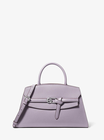 Greta Medium Leather Satchel Lilac Lilac