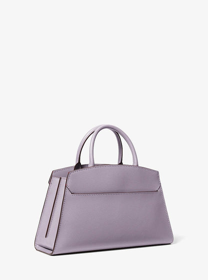 Greta Medium Leather Satchel Lilac Lilac