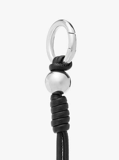 Knotted Rope Bag Charm Black Black