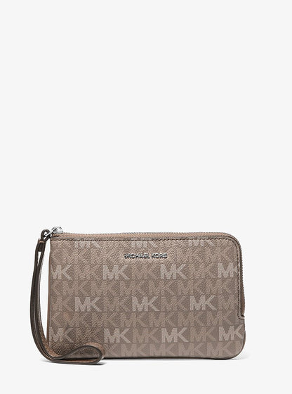 Jet Set Travel Small Signature Logo Wristlet Mushroom Mushroom