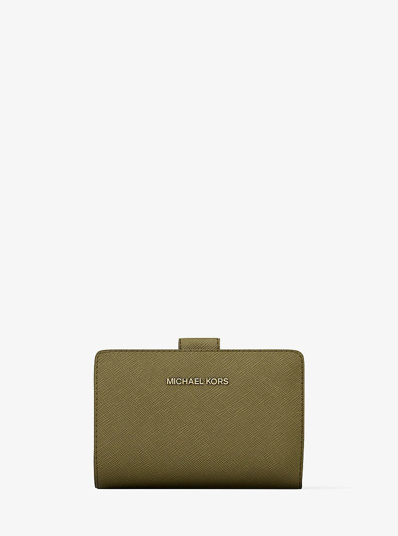 Medium Crossgrain Leather Wallet Oregano Oregano