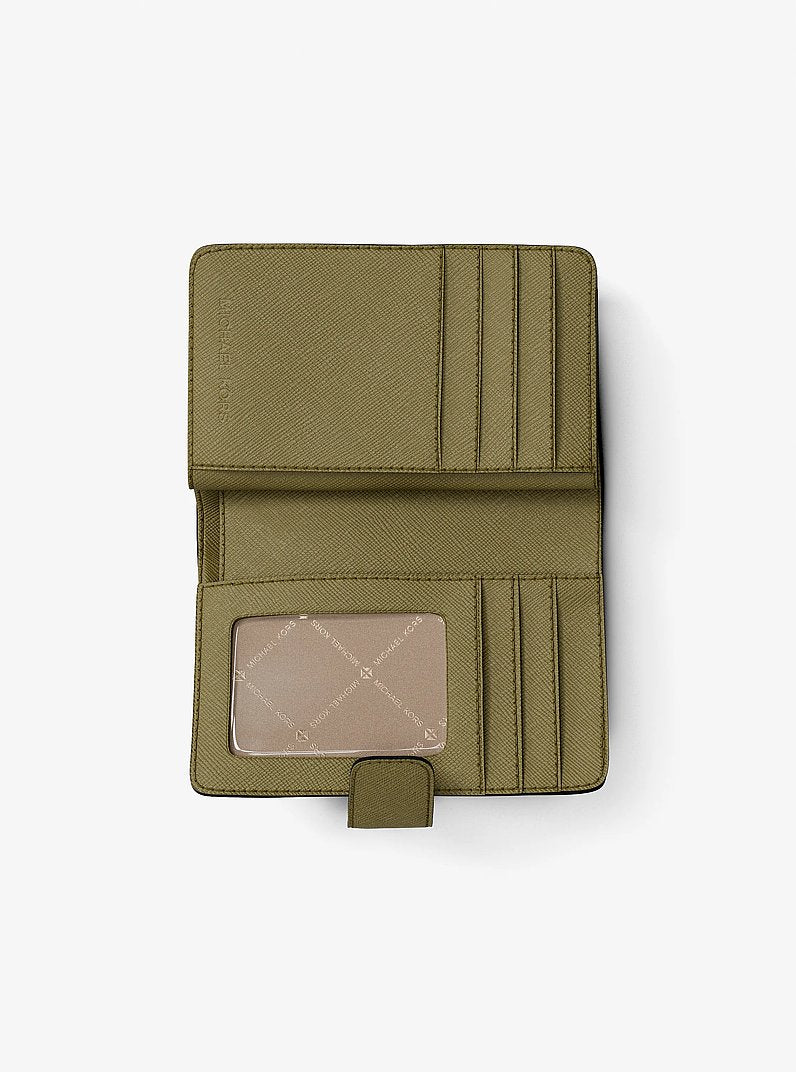 Medium Crossgrain Leather Wallet Oregano Oregano