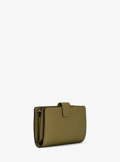 Medium Crossgrain Leather Wallet Oregano Oregano
