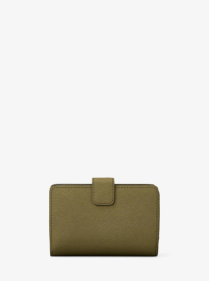 Medium Crossgrain Leather Wallet Oregano Oregano