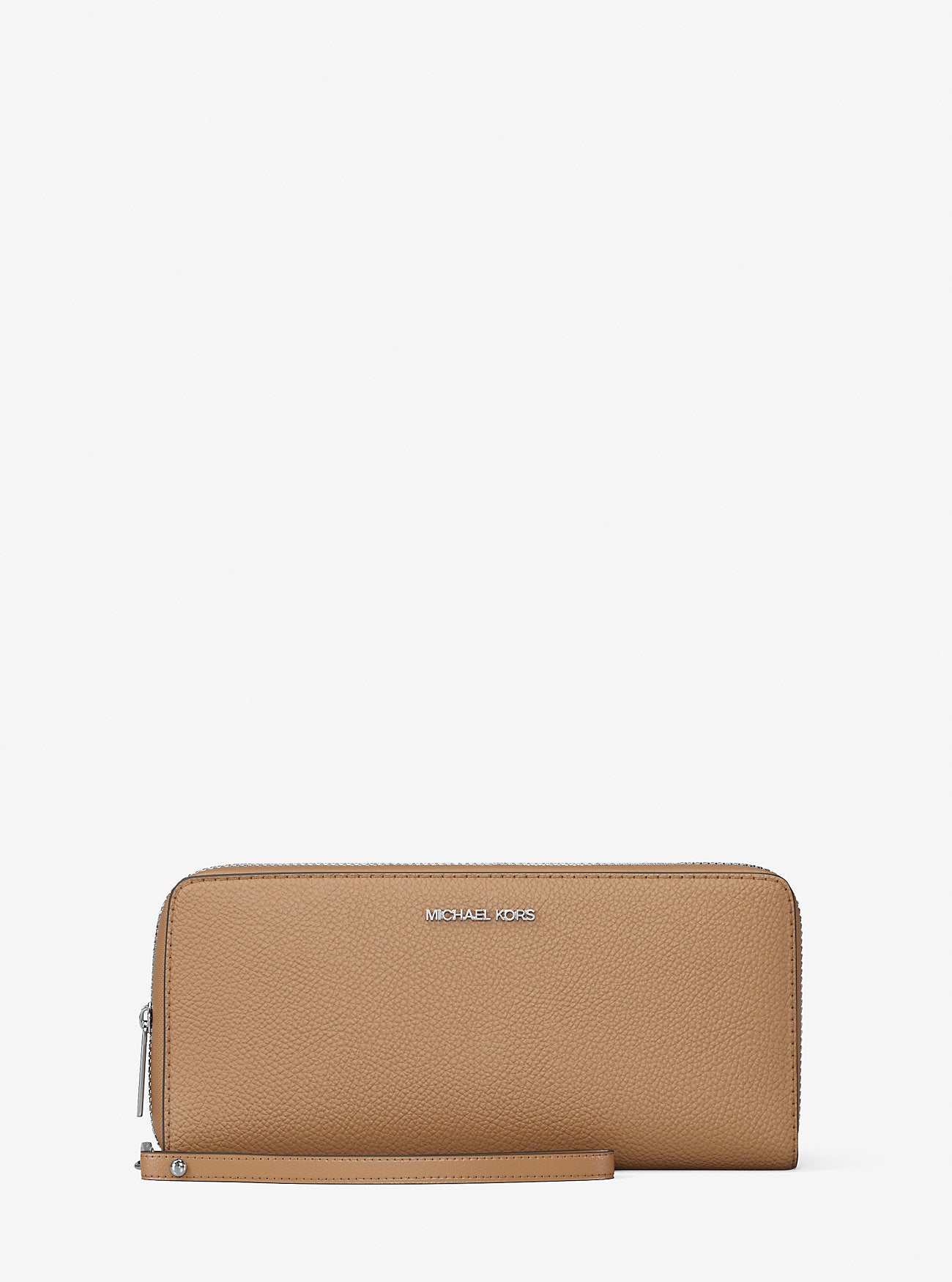 Large Pebbled Leather Continental Wallet Peanut Peanut