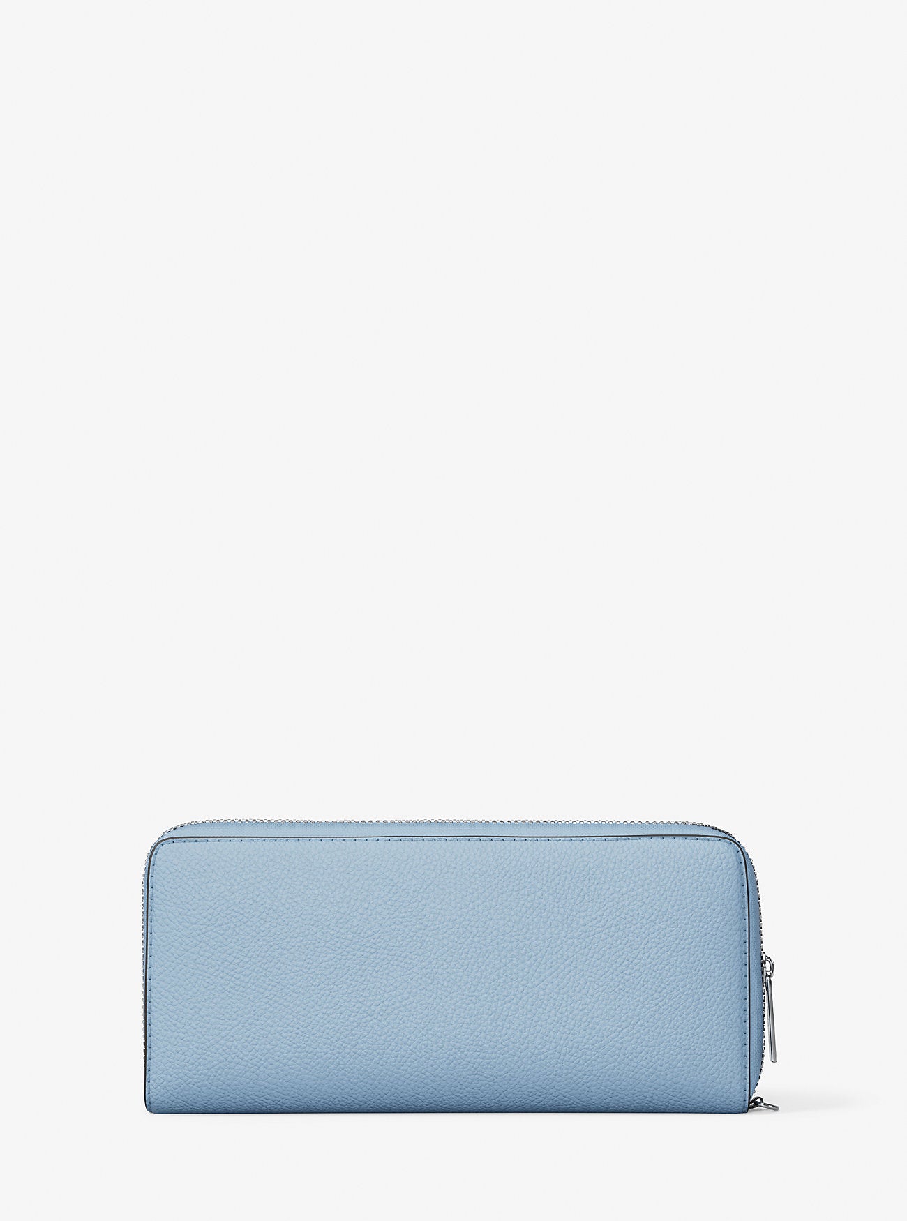 Large Pebbled Leather Continental Wallet Light Sky Light Sky