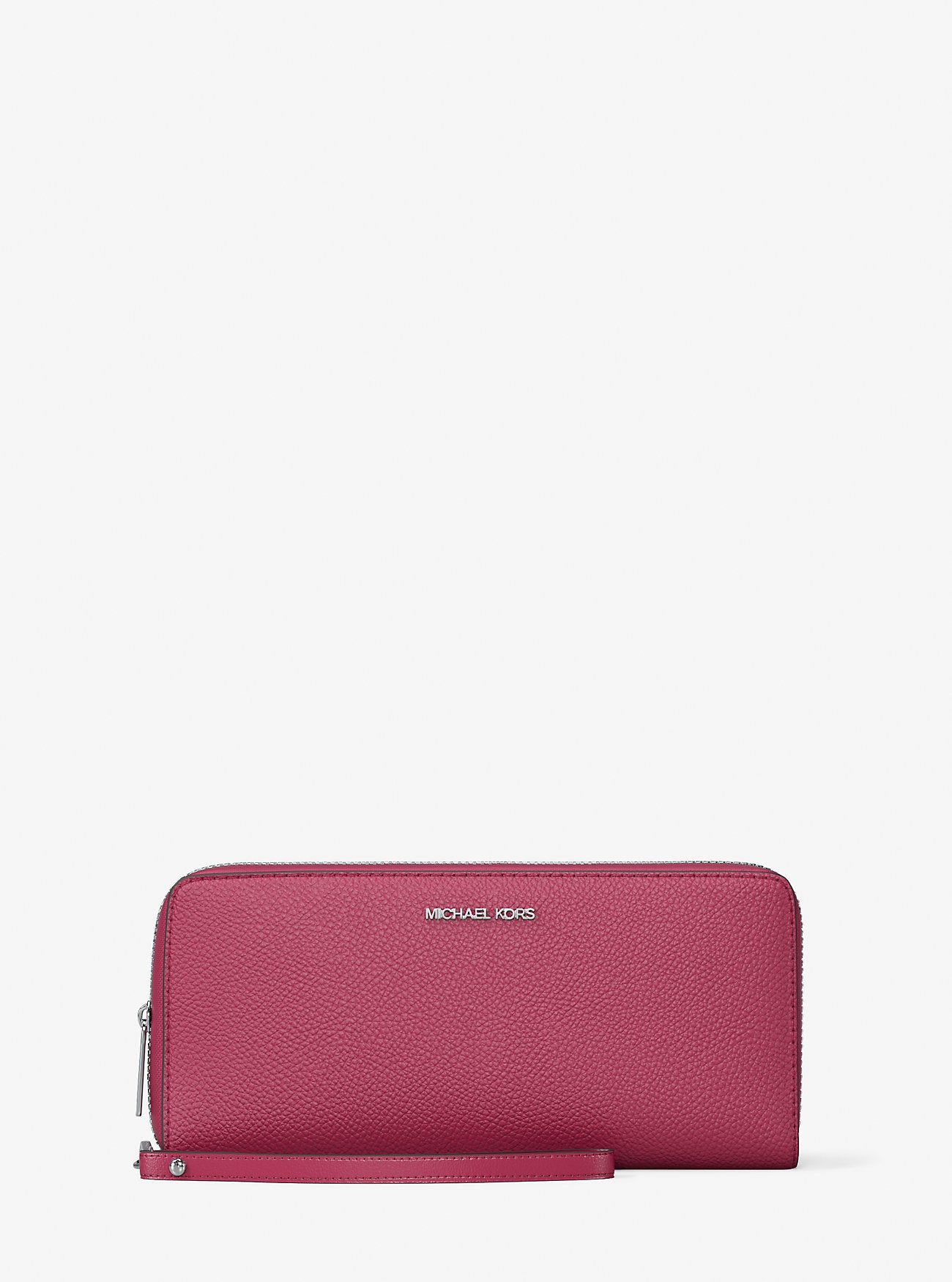 Large Pebbled Leather Continental Wallet Dk Raspberry Dk Raspberry