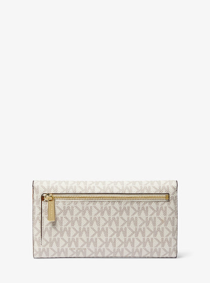 Jet Set Large Logo Trifold Wallet Vanilla Vanilla