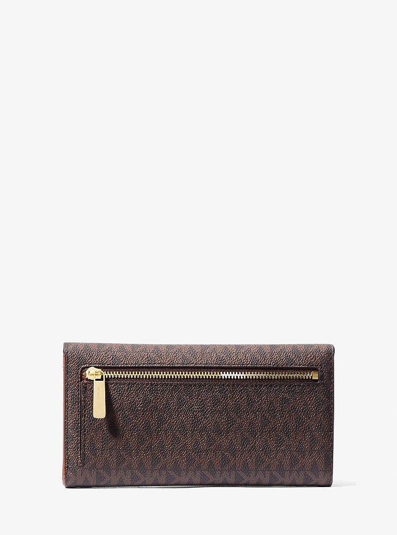 Jet Set Large Logo Trifold Wallet Brown Brown